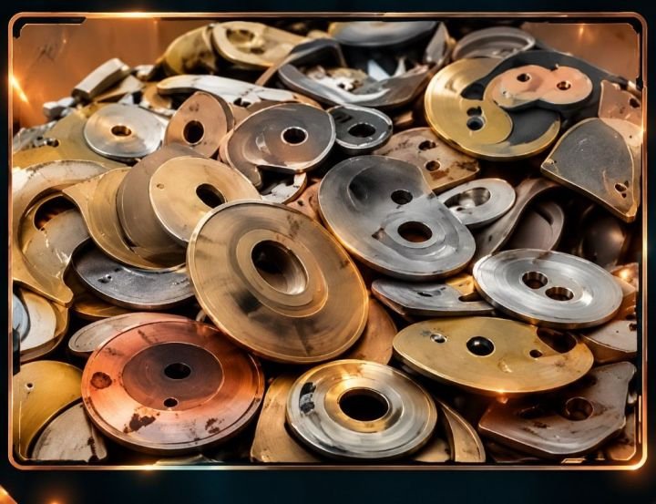 Metallteile und Maschinenschrott